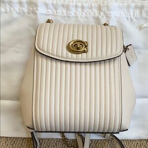 Coach Parker 16 chalk convertible backpack
